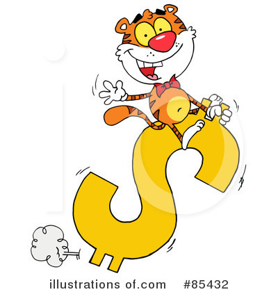 Royalty-Free (RF) Tiger Clipart Illustration by Hit Toon - Stock Sample #85432