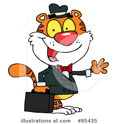 Royalty-Free (RF) Tiger Clipart Illustration by Hit Toon - Stock Sample #85435