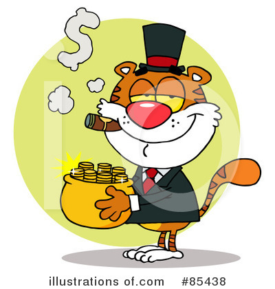 Royalty-Free (RF) Tiger Clipart Illustration by Hit Toon - Stock Sample #85438