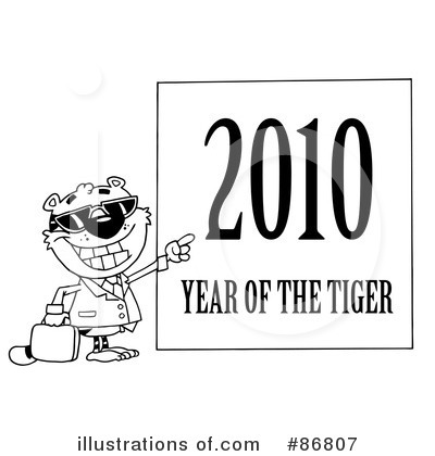 Royalty-Free (RF) Tiger Clipart Illustration by Hit Toon - Stock Sample #86807