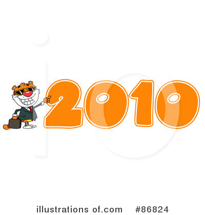 Royalty-Free (RF) Tiger Clipart Illustration by Hit Toon - Stock Sample #86824