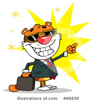 Royalty-Free (RF) Tiger Clipart Illustration by Hit Toon - Stock Sample #86836