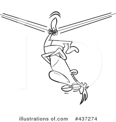 Royalty-Free (RF) Tight Rope Clipart Illustration by toonaday - Stock Sample #437274