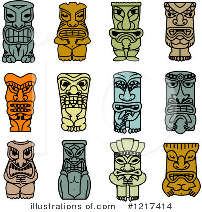 Tribal Mask Clipart #1217414 by Vector Tradition SM