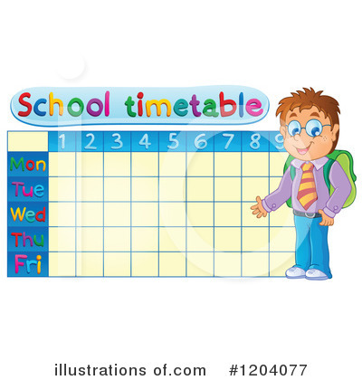 Royalty-Free (RF) Time Table Clipart Illustration by visekart - Stock Sample #1204077