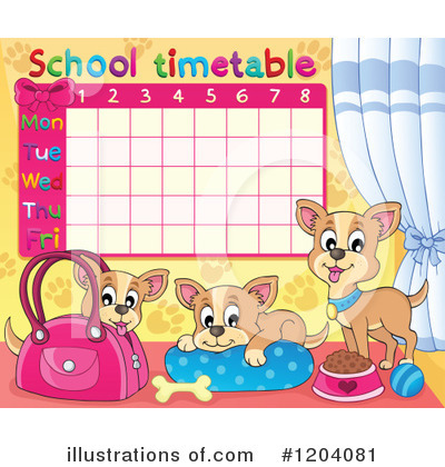 Royalty-Free (RF) Time Table Clipart Illustration by visekart - Stock Sample #1204081