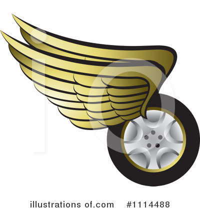 Royalty-Free (RF) Tire Clipart Illustration by Lal Perera - Stock Sample #1114488
