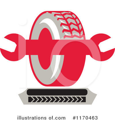 Royalty-Free (RF) Tire Clipart Illustration by patrimonio - Stock Sample #1170463