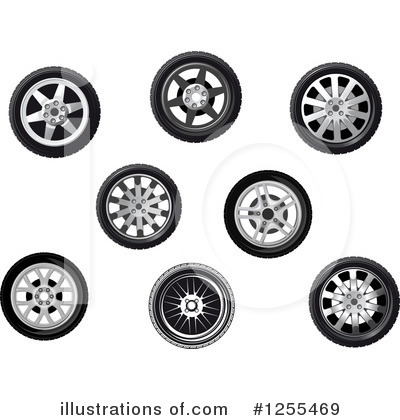 Royalty-Free (RF) Tire Clipart Illustration by Vector Tradition SM - Stock Sample #1255469