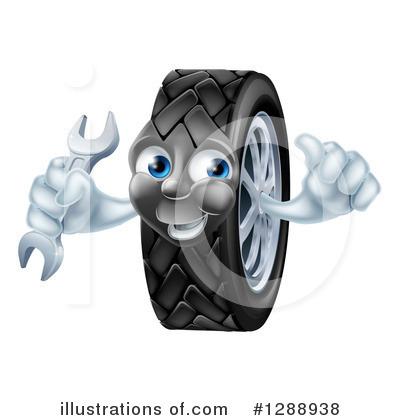 Tire Character Clipart #1288938 by AtStockIllustration