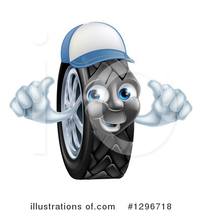Tire Character Clipart #1296718 by AtStockIllustration