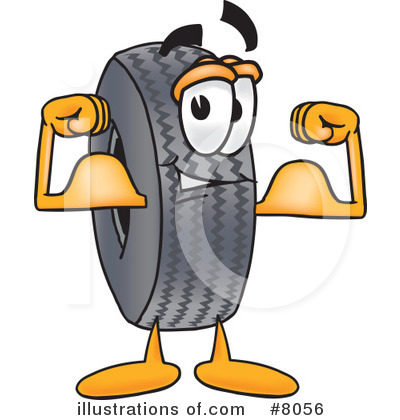 Royalty-Free (RF) Tire Clipart Illustration by Mascot Junction - Stock Sample #8056