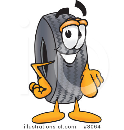Royalty-Free (RF) Tire Clipart Illustration by Mascot Junction - Stock Sample #8064