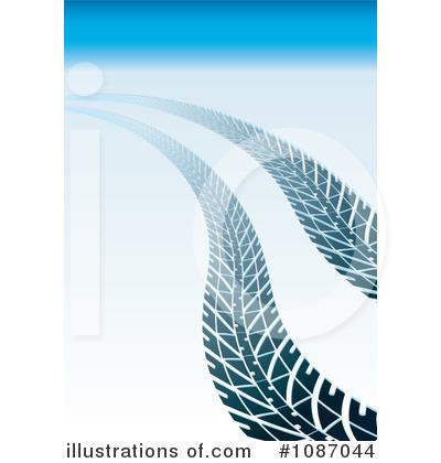 Royalty-Free (RF) Tire Tracks Clipart Illustration by michaeltravers - Stock Sample #1087044
