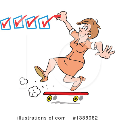 Skateboarding Clipart #1388982 by Johnny Sajem