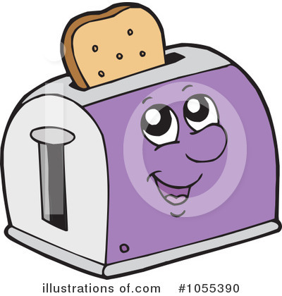 Royalty-Free (RF) Toaster Clipart Illustration by visekart - Stock Sample #1055390