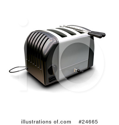 Royalty-Free (RF) Toaster Clipart Illustration by KJ Pargeter - Stock Sample #24665
