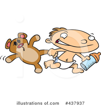 Royalty-Free (RF) Toddler Clipart Illustration by toonaday - Stock Sample #437937