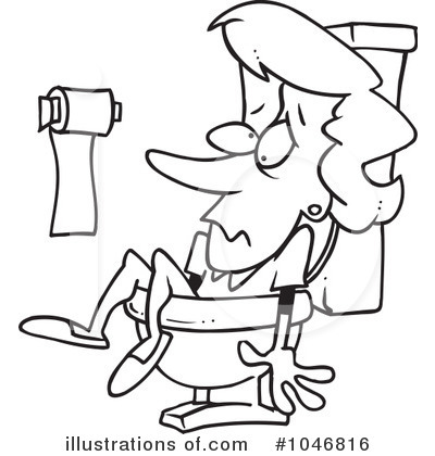 Royalty-Free (RF) Toilet Clipart Illustration by toonaday - Stock Sample #1046816