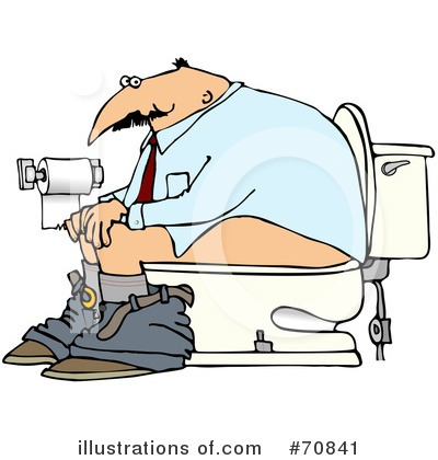 Royalty-Free (RF) Toilet Clipart Illustration by djart - Stock Sample #70841