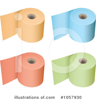 Royalty-Free (RF) Toilet Paper Clipart Illustration by michaeltravers - Stock Sample #1057930