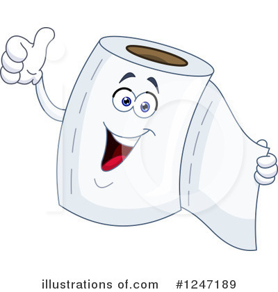 Royalty-Free (RF) Toilet Paper Clipart Illustration by yayayoyo - Stock Sample #1247189