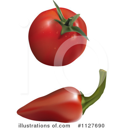 Royalty-Free (RF) Tomato Clipart Illustration by YUHAIZAN YUNUS - Stock Sample #1127690