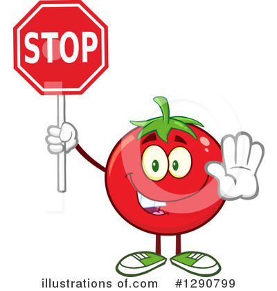 Royalty-Free (RF) Tomato Clipart Illustration by Hit Toon - Stock Sample #1290799