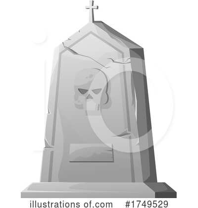 Royalty-Free (RF) Tombstone Clipart Illustration by Vector Tradition SM - Stock Sample #1749529