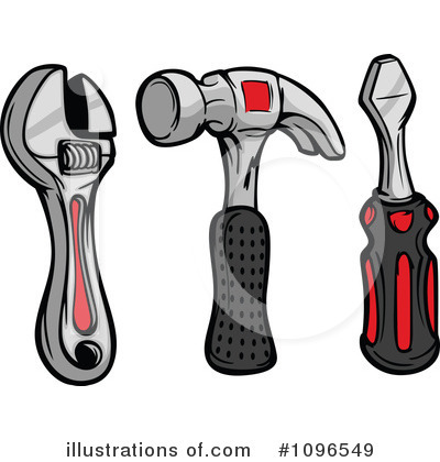 Royalty-Free (RF) Tools Clipart Illustration by Chromaco - Stock Sample #1096549