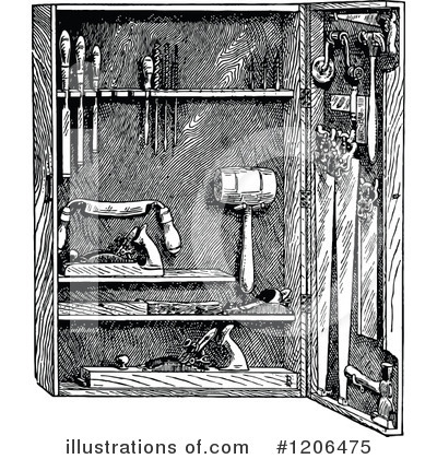 Royalty-Free (RF) Tools Clipart Illustration by Prawny Vintage - Stock Sample #1206475