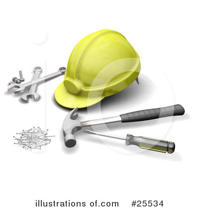 Royalty-Free (RF) Tools Clipart Illustration by KJ Pargeter - Stock Sample #25534
