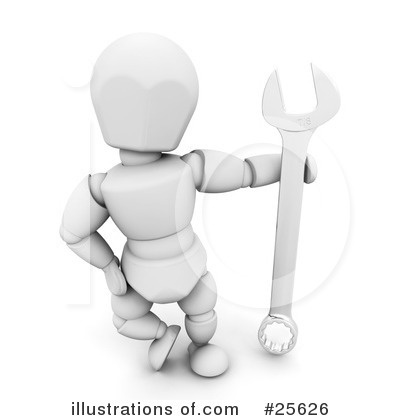 Wrench Clipart #25626 by KJ Pargeter
