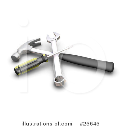 Royalty-Free (RF) Tools Clipart Illustration by KJ Pargeter - Stock Sample #25645