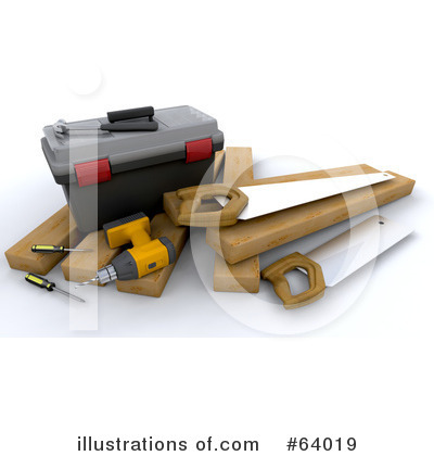 Royalty-Free (RF) Tools Clipart Illustration by KJ Pargeter - Stock Sample #64019