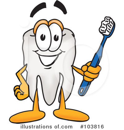 Royalty-Free (RF) Tooth Character Clipart Illustration by Mascot Junction - Stock Sample #103816