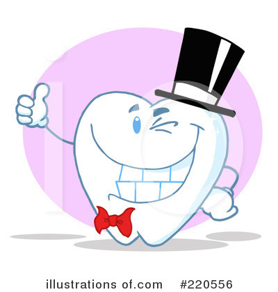 Royalty-Free (RF) Tooth Character Clipart Illustration by Hit Toon - Stock Sample #220556