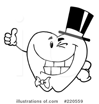 Royalty-Free (RF) Tooth Character Clipart Illustration by Hit Toon - Stock Sample #220559