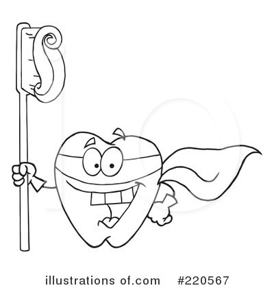 Royalty-Free (RF) Tooth Character Clipart Illustration by Hit Toon - Stock Sample #220567