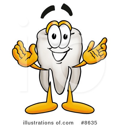 Tooth Character Clipart #8635 by Mascot Junction