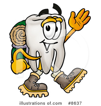 Tooth Character Clipart #8637 by Mascot Junction