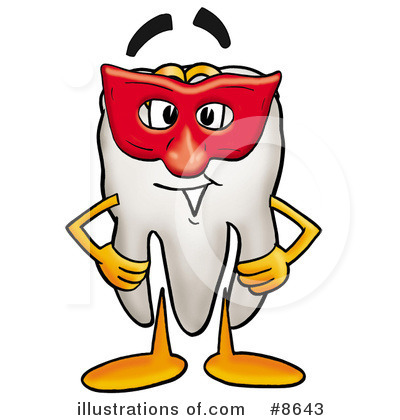 Tooth Character Clipart #8643 by Mascot Junction