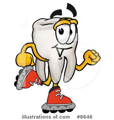 Tooth Character Clipart #8646 by Mascot Junction