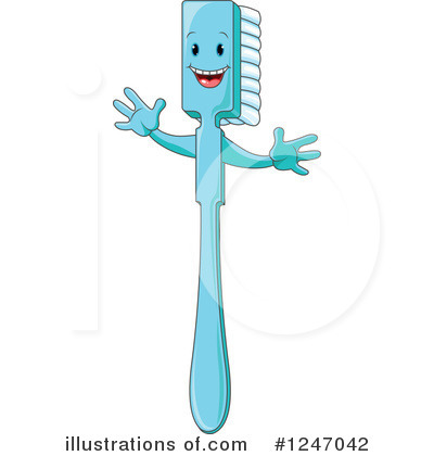 Royalty-Free (RF) Toothbrush Clipart Illustration by Pushkin - Stock Sample #1247042