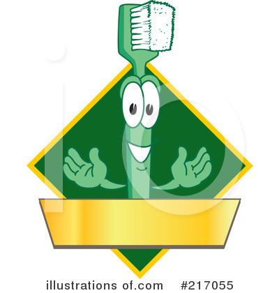Royalty-Free (RF) Toothbrush Mascot Clipart Illustration by Mascot Junction - Stock Sample #217055
