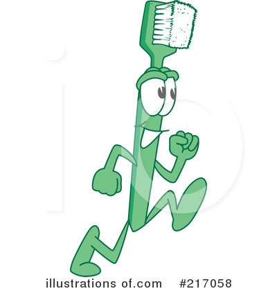 Royalty-Free (RF) Toothbrush Mascot Clipart Illustration by Mascot Junction - Stock Sample #217058
