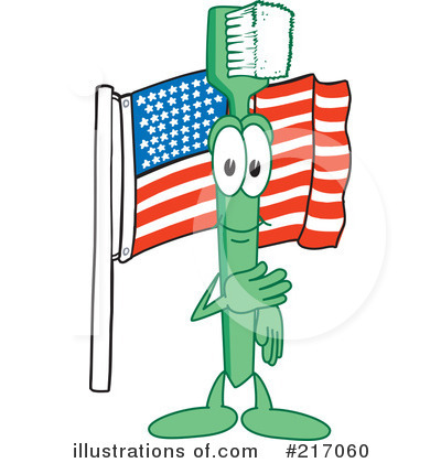 Royalty-Free (RF) Toothbrush Mascot Clipart Illustration by Mascot Junction - Stock Sample #217060