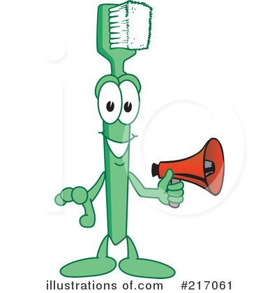 Royalty-Free (RF) Toothbrush Mascot Clipart Illustration by Mascot Junction - Stock Sample #217061