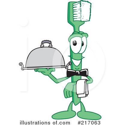 Royalty-Free (RF) Toothbrush Mascot Clipart Illustration by Mascot Junction - Stock Sample #217063
