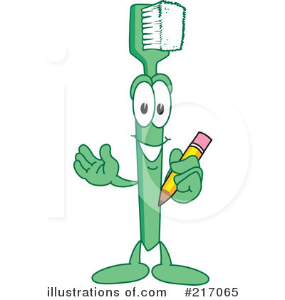 Royalty-Free (RF) Toothbrush Mascot Clipart Illustration by Mascot Junction - Stock Sample #217065